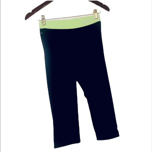 Nike Pants - New Nike: Medium Black & Yellow Dri Fit Pro Workout Leggings
